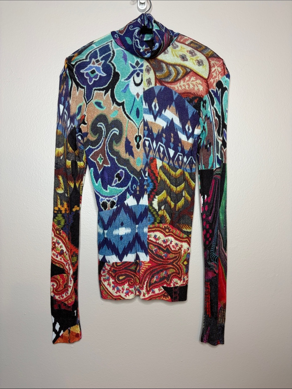 Desigual x Christian Lacroix Bruselas Patchwork Turtleneck Jumper M